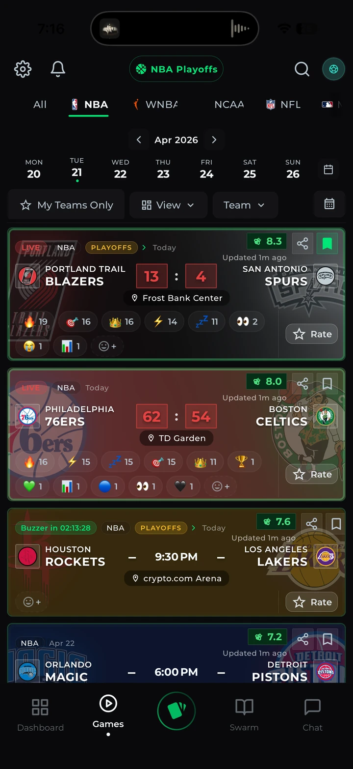 Buzzr games feed