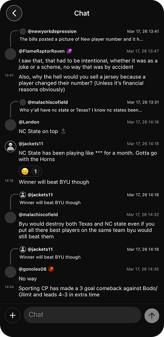 Buzzr Chat game reactions